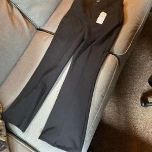 Express high rise petite work pants flare